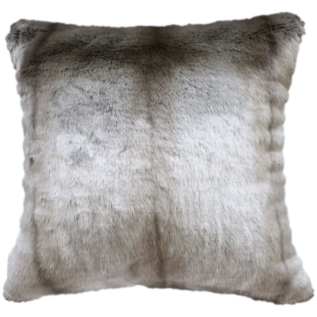 Heirloom Exotic Faux Fur - Cushion / Throw  -  Silver Marten image 2